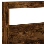 vidaXL Armoire tête de lit avec LED chêne fumé 220x17x102 cm