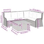 vidaXL Salon de jardin avec coussins 5 Pièces beige résine tressée
