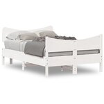 vidaXL Cadre de lit sans matelas blanc 120x190 cm bois de pin massif