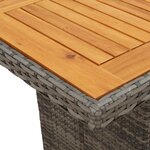 vidaXL Ensemble de bistro de jardin 9 Pièces coussins gris poly rotin