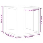 vidaXL Table Basse Chêne noir MDF 32 x 32 x 30 cm Simple Carré