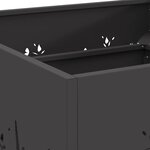 vidaXL Braise Noir 60 x 60 x 30 cm Acier laminé à froid