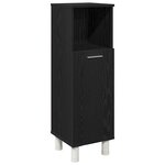 vidaXL Ensemble de mobilier de salle de bain avec étagère 4 Pièces Noir