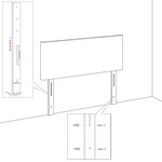 vidaXL Tête de lit Gris clair 90x5x78/88 cm Velours