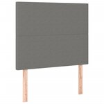 vidaXL Sommier à lattes de lit avec matelas Gris foncé 100x200cm Tissu