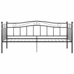 vidaXL Cadre de canapé-lit sans matelas noir métal 90x200 cm