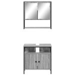vidaXL Ensemble de meubles de salle de bain 2 Pièces Sonoma gris