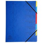 Trieur Agrafé Avec Élastiques 7 Compartiments - Couleurs Assorties - X 12 - Exacompta