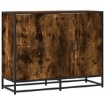 vidaXL Buffet chêne fumé 94x35x76 cm bois d'ingénierie