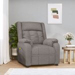 vidaXL Fauteuil électrique de massage Taupe Tissu