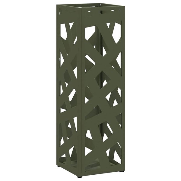 vidaXL Porte-parapluie Olive 15 5 x 15 5 x 49 cm Acier