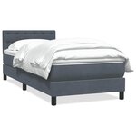vidaXL Sommier à lattes de lit et matelas gris foncé 80x210 cm velours