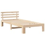 vidaXL Cadre de lit avec tête de lit Naturel 100 x 200 cm Pin massif