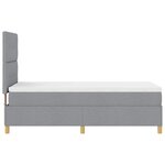 vidaXL Lit à ressort LED avec matelas Gris clair 90 x 200 cm tissu