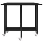 vidaXL Table à manger pliante avec roulettes 130 x 80 x 76 5 cm