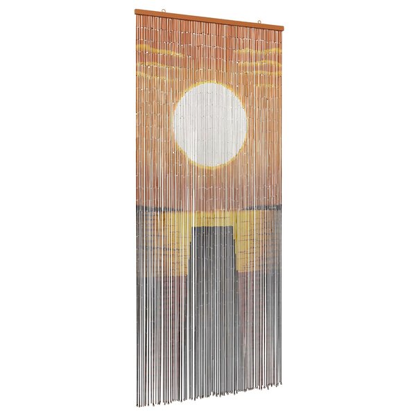 vidaXL Rideau de porte anti-insectes multicolore 90 x 200 cm Bambou