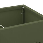 vidaXL Porte-parapluies Vert olive Métal Moyen Incrustations Décoratives