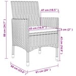 vidaXL Ensemble à manger d'extérieur 7 Pièces coussins Résine tressée