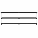 vidaXL Table console noir 200x29x75 cm bois d'ingénierie