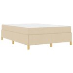 vidaXL Lit à ressorts avec matelas Crème et Blanc 160 x 200 cm tissu