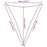 vidaXL Voile d'ombrage 160 g/m² Taupe 5x6x6 m PEHD