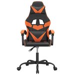 vidaXL Chaise de jeu Noir et orange Similicuir