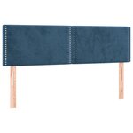 vidaXL Tête de lit à LED Bleu foncé 144x5x78/88 cm Velours