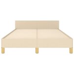 vidaXL Cadre de lit sans matelas crème 120x190 cm tissu