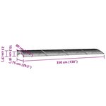 vidaXL Auvent de porte Noir et transparent 350x75 cm Polycarbonate