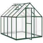 vidaXL Serre avec cadre de base vert 224x169x195 cm aluminium
