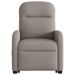 vidaXL Fauteuil inclinable de massage électrique Taupe Tissu