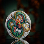 Pièce de monnaie en Argent 10 Dollars g 155.5 (5 oz) Millésime 2024 POWER OF GREEN DRAGON