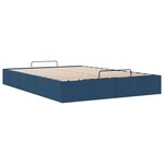 vidaXL Cadre de lit ottoman sans matelas bleu 140x200 cm tissu