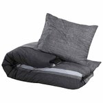 vidaXL Ensemble de housse de couette gris foncé 240x220 cm Coton