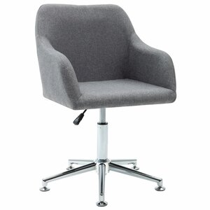 vidaXL Chaise pivotante à manger gris clair tissu