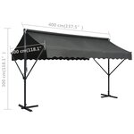 vidaXL Auvent sur pied 400 x 300 cm Anthracite