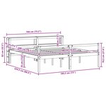 vidaXL Cadre de lit avec stockage 2 Pièces Cire marron Bois de Pin Massif