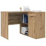 vidaXL Bureau d'angle avec tiroir Chêne artisanal 102 x 88 x 75 cm