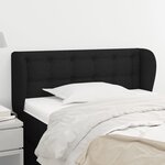 vidaXL Tête de lit avec oreilles Noir 83x23x78/88 cm Tissu