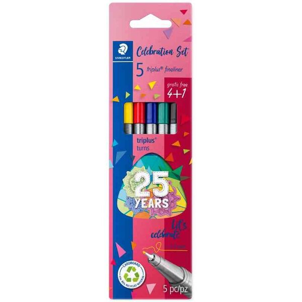 Fineliner triplus  set anniversaire 4 + 1 staedtler