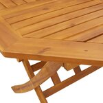 vidaXL Table pliable de jardin Ø110x75 cm bois d'acacia solide