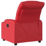 vidaXL Fauteuil de massage inclinable électrique rouge similicuir