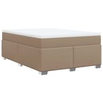 vidaXL Sommier à lattes de lit avec matelas Cappuccino 140x190 cm