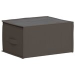 vidaXL Boîte de rangement avec fenêtre transparente 6 Pièces Gris