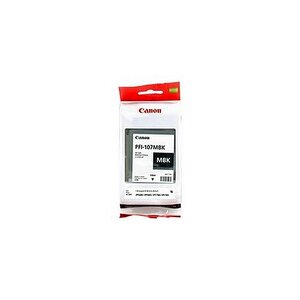 Cartouche jet d'encre originale pfi-107mbk 130 ml noir mat canon