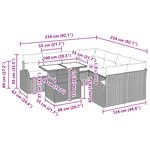 vidaXL Ensemble de canapé de jardin 9 Pièces Marron polyrotin