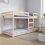 vidaXL Lit superposé sans matelas 90x200 cm bois de pin massif