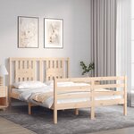 vidaXL Cadre de lit sans matelas 120x200 cm bois massif