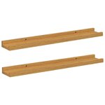 vidaXL Étagère Murale 2 Pièces Beige 60 x 9 x 3 cm Bois d'ingénierie