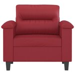 vidaXL Fauteuil Rouge bordeaux 60 cm Similicuir